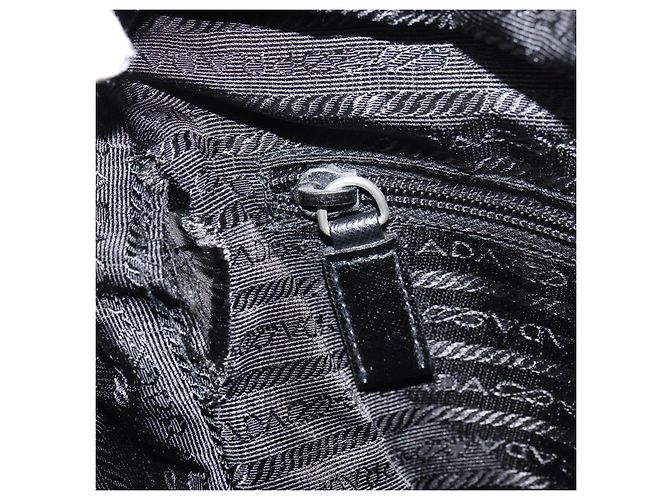 Borsa a Spalla PRADA in Nylon Nero Argento Autentica 151452 - vista 22