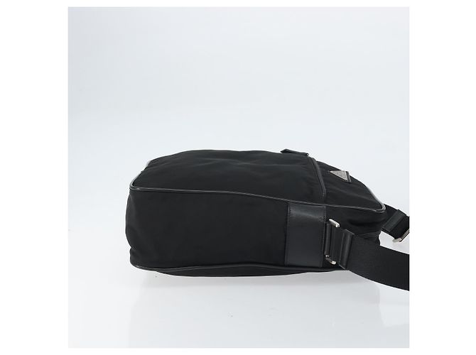 Borsa a Spalla PRADA in Nylon Nero Argento Autentica 151452 - vista 3