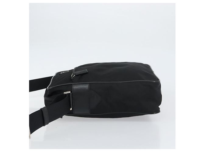 Borsa a Spalla PRADA in Nylon Nero Argento Autentica 151452 - vista 4
