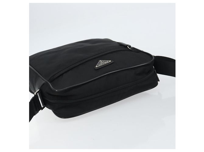 Borsa a Spalla PRADA in Nylon Nero Argento Autentica 151452 - vista 6
