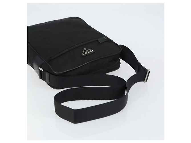 Borsa a Spalla PRADA in Nylon Nero Argento Autentica 151452 - vista 7