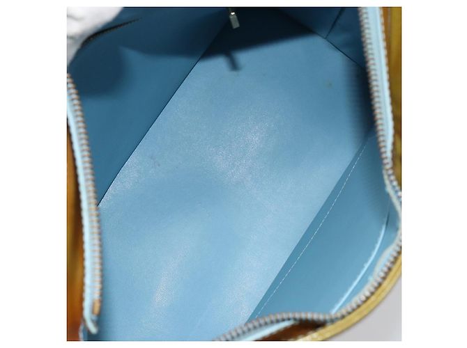 LOUIS VUITTON Borsa a Mano Monogram Vernis Houston Blu Baby M91005 LV Auth 156520 Blu chiaro - vista 11