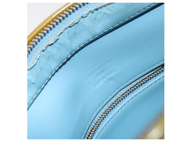LOUIS VUITTON Borsa a Mano Monogram Vernis Houston Blu Baby M91005 LV Auth 156520 Blu chiaro - vista 20
