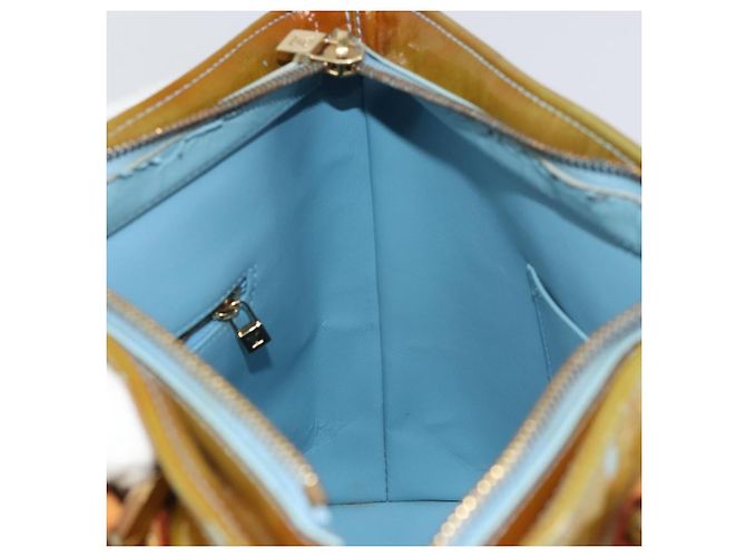 LOUIS VUITTON Borsa a Mano Monogram Vernis Houston Blu Baby M91005 LV Auth 156520 Blu chiaro - vista 21