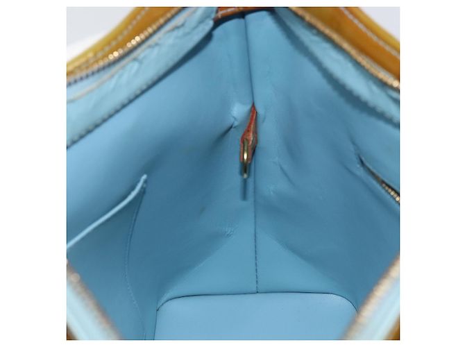LOUIS VUITTON Borsa a Mano Monogram Vernis Houston Blu Baby M91005 LV Auth 156520 Blu chiaro - vista 22