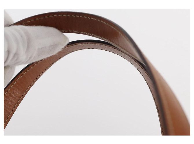 Céline Borsa a mano in tela Macadam CELINE in pelle PVC marrone oro Auth 156445 D'oro - vista 14