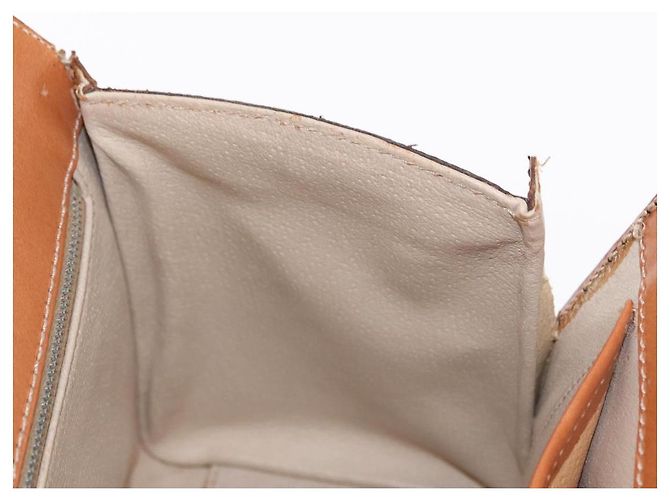 Céline Borsa a mano in tela Macadam CELINE in pelle PVC marrone oro Auth 156445 D'oro - vista 20
