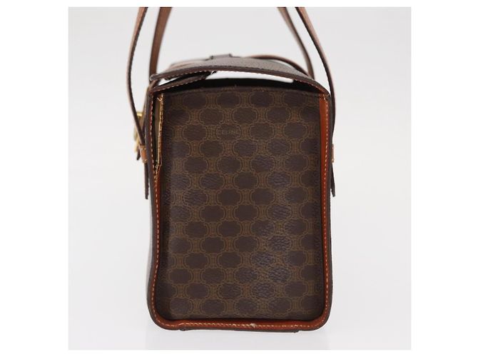 Céline Borsa a mano in tela Macadam CELINE in pelle PVC marrone oro Auth 156445 D'oro - vista 3