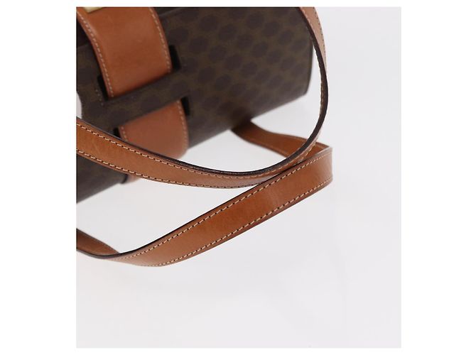 Céline Borsa a mano in tela Macadam CELINE in pelle PVC marrone oro Auth 156445 D'oro - vista 7
