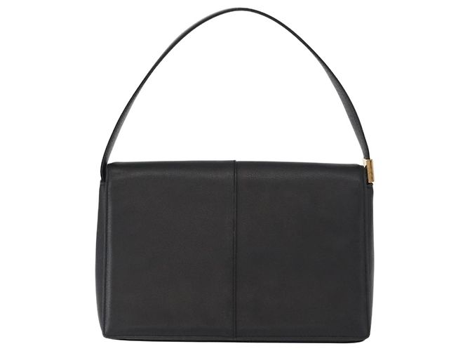 Borsa a mano in pelle nera e oro BURBERRY Auth ep12272 Nero D'oro - vista 13