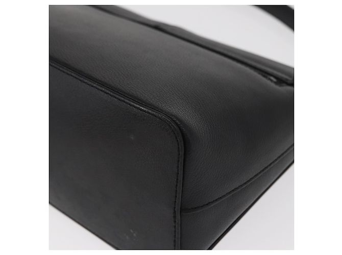 Borsa a mano in pelle nera e oro BURBERRY Auth ep12272 Nero D'oro - vista 16
