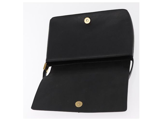 Borsa a mano in pelle nera e oro BURBERRY Auth ep12272 Nero D'oro - vista 18