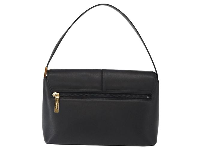 Borsa a mano in pelle nera e oro BURBERRY Auth ep12272 Nero D'oro - vista 2