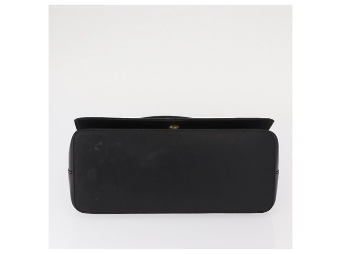 Borsa a mano in pelle nera e oro BURBERRY Auth ep12272 Nero D'oro - vista 5