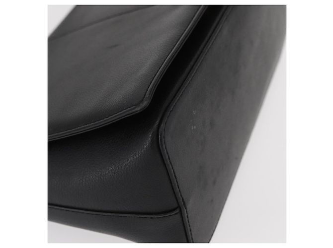 Borsa a mano in pelle nera e oro BURBERRY Auth ep12272 Nero D'oro - vista 9