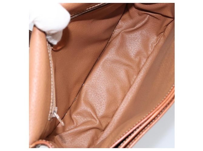 Céline Borsa a spalla in tela Macadam CELINE in pelle PVC marrone oro Auth ep12229 D'oro - vista 10