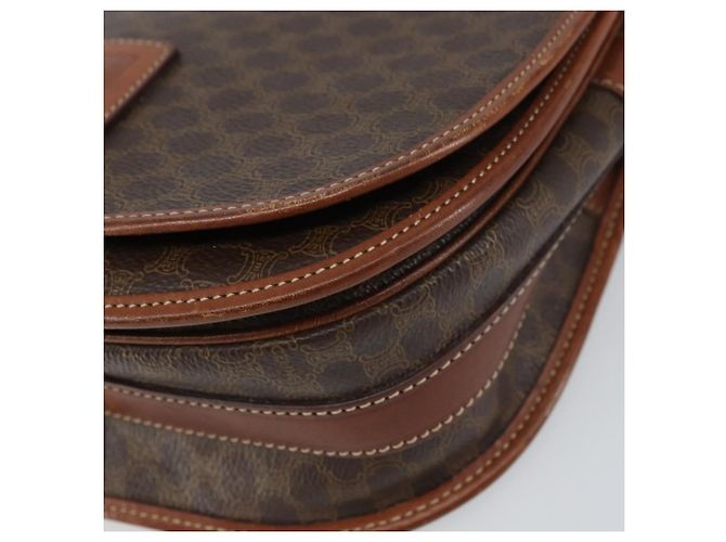 Céline Borsa a spalla in tela Macadam CELINE in pelle PVC marrone oro Auth ep12229 D'oro - vista 14