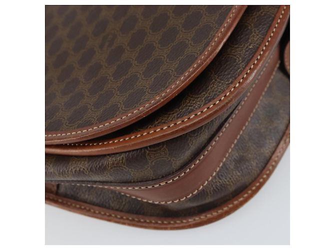 Céline Borsa a spalla in tela Macadam CELINE in pelle PVC marrone oro Auth ep12229 D'oro - vista 15