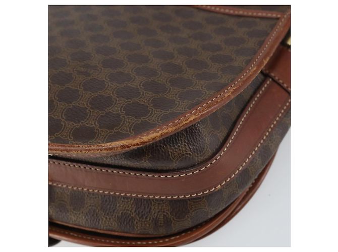 Céline Borsa a spalla in tela Macadam CELINE in pelle PVC marrone oro Auth ep12229 D'oro - vista 16