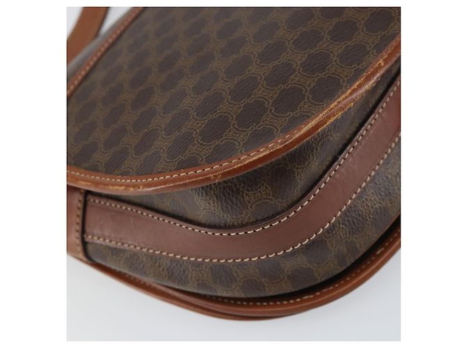 Céline Borsa a spalla in tela Macadam CELINE in pelle PVC marrone oro Auth ep12229 D'oro - vista 17