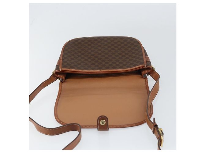 Céline Borsa a spalla in tela Macadam CELINE in pelle PVC marrone oro Auth ep12229 D'oro - vista 19