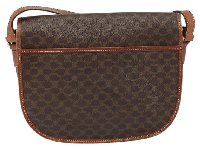 Céline Borsa a spalla in tela Macadam CELINE in pelle PVC marrone oro Auth ep12229 D'oro - vista 2