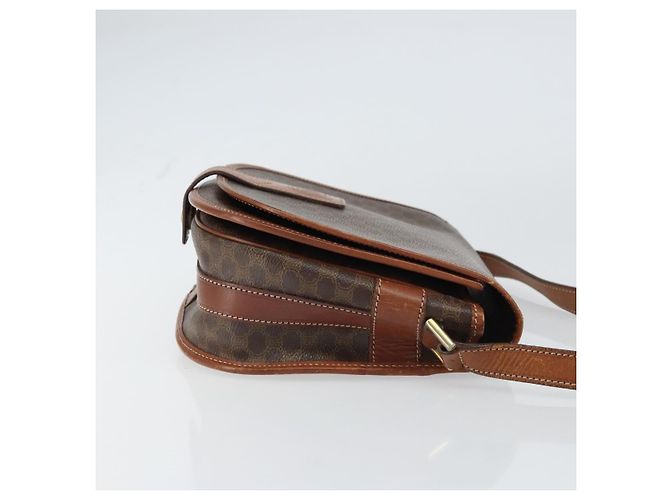 Céline Borsa a spalla in tela Macadam CELINE in pelle PVC marrone oro Auth ep12229 D'oro - vista 3