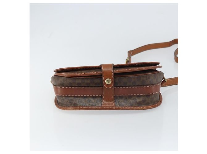 Céline Borsa a spalla in tela Macadam CELINE in pelle PVC marrone oro Auth ep12229 D'oro - vista 5
