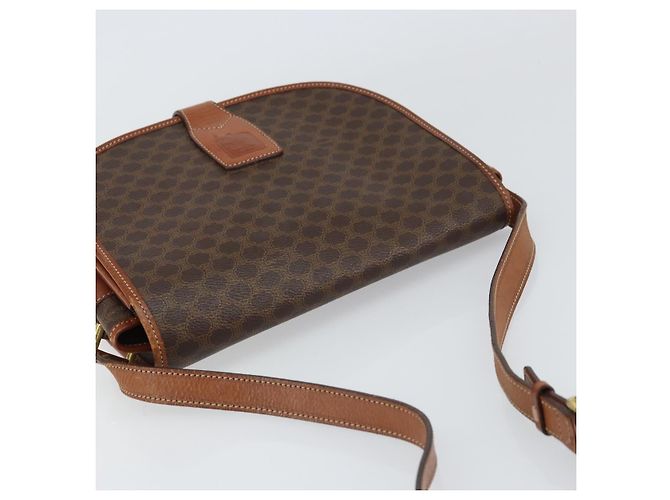 Céline Borsa a spalla in tela Macadam CELINE in pelle PVC marrone oro Auth ep12229 D'oro - vista 6
