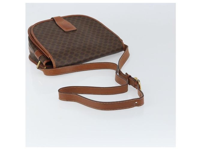 Céline Borsa a spalla in tela Macadam CELINE in pelle PVC marrone oro Auth ep12229 D'oro - vista 7