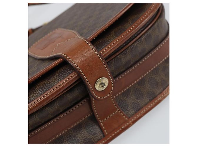 Céline Borsa a spalla in tela Macadam CELINE in pelle PVC marrone oro Auth ep12229 D'oro - vista 9