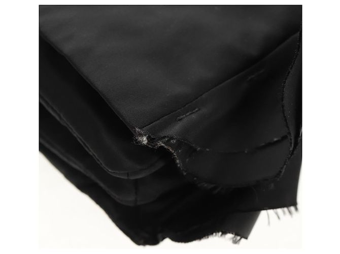 PRADA Borsa a Mano con Volant in Nylon 2 in 1 Argento Nero Auth am10099V - vista 15