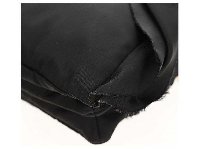 PRADA Borsa a Mano con Volant in Nylon 2 in 1 Argento Nero Auth am10099V - vista 17