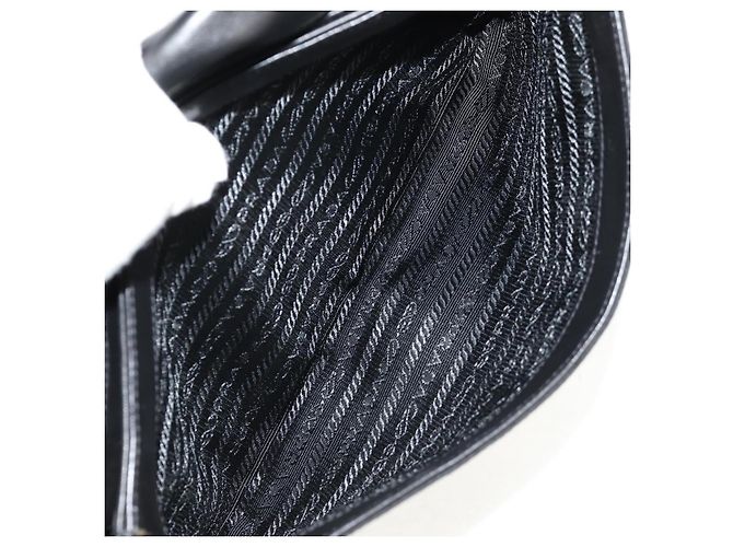 PRADA Borsa a Mano con Volant in Nylon 2 in 1 Argento Nero Auth am10099V - vista 23