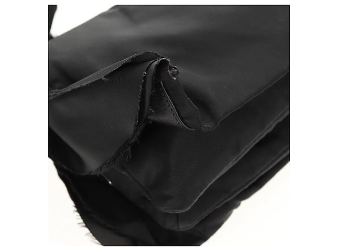 PRADA Borsa a Mano con Volant in Nylon 2 in 1 Argento Nero Auth am10099V - vista 8