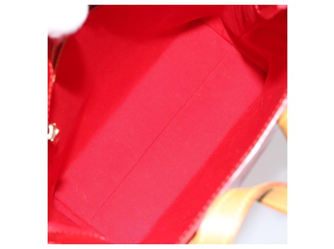 LOUIS VUITTON Monogram Vernis Reade MM Borsa a Mano Rossa M91086 LV Auth ep12299 Rosso - vista 11