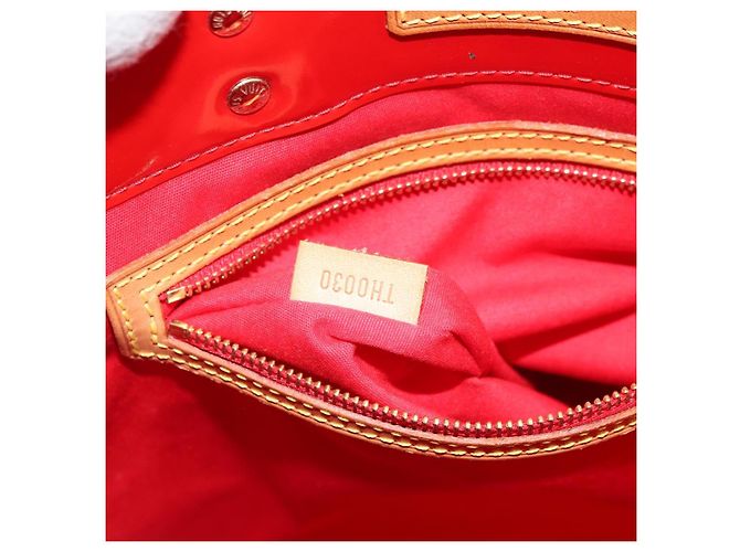 LOUIS VUITTON Monogram Vernis Reade MM Borsa a Mano Rossa M91086 LV Auth ep12299 Rosso - vista 12