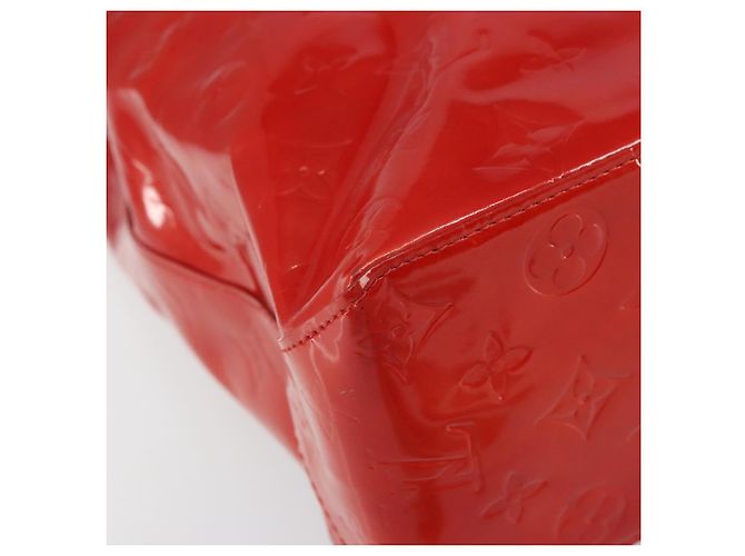 LOUIS VUITTON Monogram Vernis Reade MM Borsa a Mano Rossa M91086 LV Auth ep12299 Rosso - vista 14