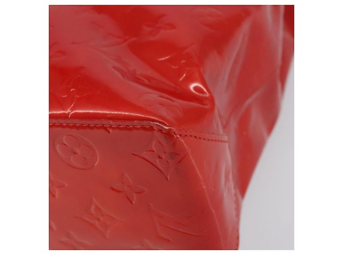 LOUIS VUITTON Monogram Vernis Reade MM Borsa a Mano Rossa M91086 LV Auth ep12299 Rosso - vista 15