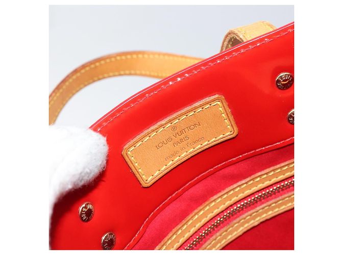 LOUIS VUITTON Monogram Vernis Reade MM Borsa a Mano Rossa M91086 LV Auth ep12299 Rosso - vista 17