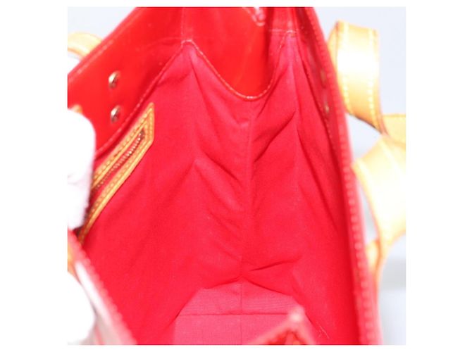 LOUIS VUITTON Monogram Vernis Reade MM Borsa a Mano Rossa M91086 LV Auth ep12299 Rosso - vista 18