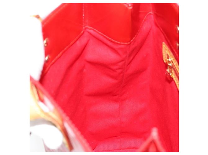 LOUIS VUITTON Monogram Vernis Reade MM Borsa a Mano Rossa M91086 LV Auth ep12299 Rosso - vista 19