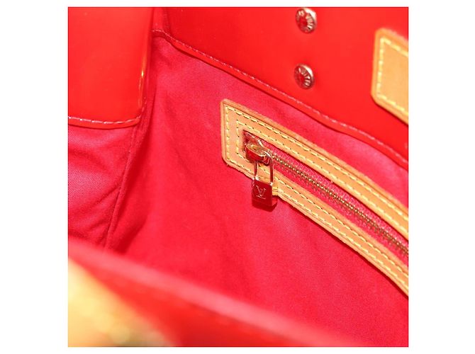 LOUIS VUITTON Monogram Vernis Reade MM Borsa a Mano Rossa M91086 LV Auth ep12299 Rosso - vista 20