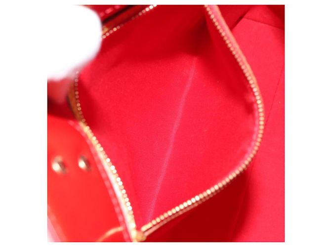 LOUIS VUITTON Monogram Vernis Reade MM Borsa a Mano Rossa M91086 LV Auth ep12299 Rosso - vista 21