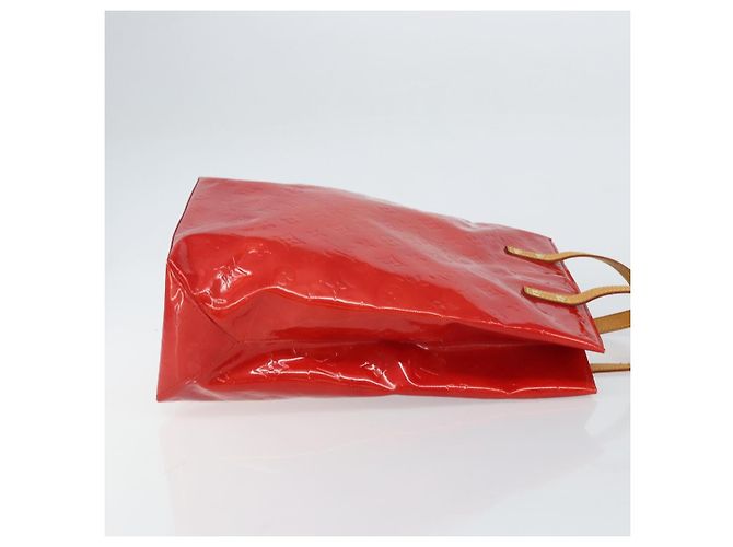 LOUIS VUITTON Monogram Vernis Reade MM Borsa a Mano Rossa M91086 LV Auth ep12299 Rosso - vista 3