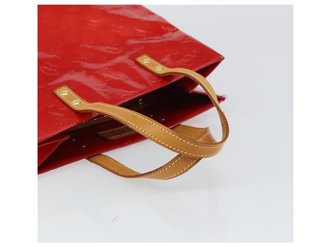LOUIS VUITTON Monogram Vernis Reade MM Borsa a Mano Rossa M91086 LV Auth ep12299 Rosso - vista 7