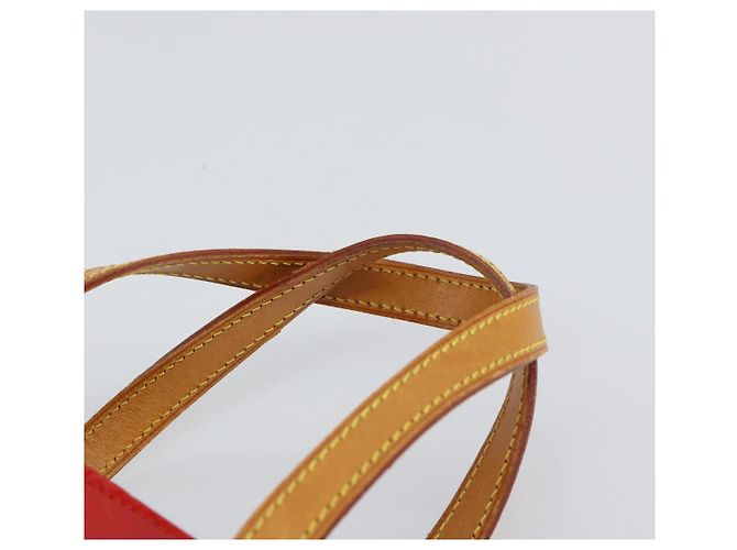 LOUIS VUITTON Monogram Vernis Reade MM Borsa a Mano Rossa M91086 LV Auth ep12299 Rosso - vista 8