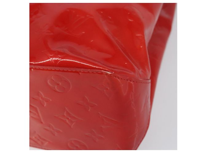LOUIS VUITTON Monogram Vernis Reade MM Borsa a Mano Rossa M91086 LV Auth ep12299 Rosso - vista 9