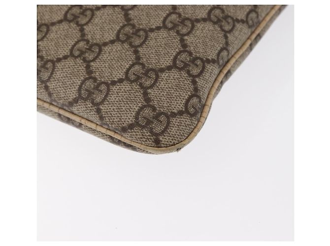 Borsa a mano GG Supreme in PVC beige e argento di GUCCI 117551 Auth gh1449 - vista 14