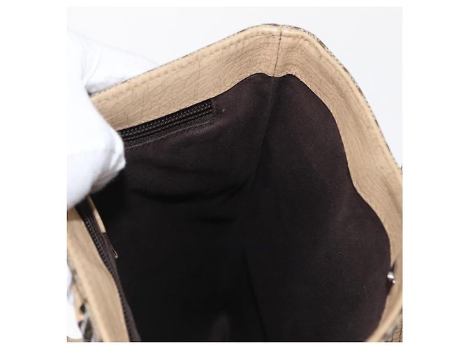 Borsa a mano GG Supreme in PVC beige e argento di GUCCI 117551 Auth gh1449 - vista 20